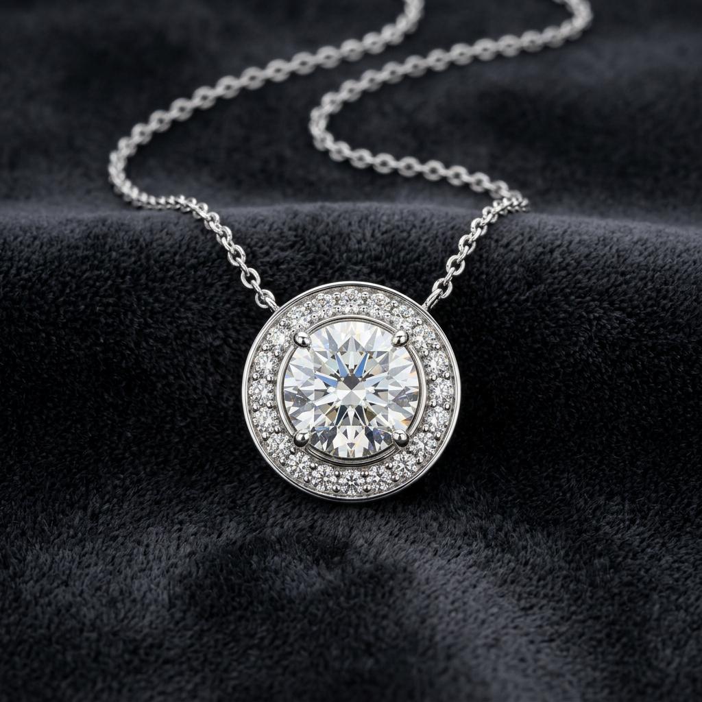 Diamond Halo Pendant
